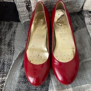 Geox Respira Red Patent Flats Size 38